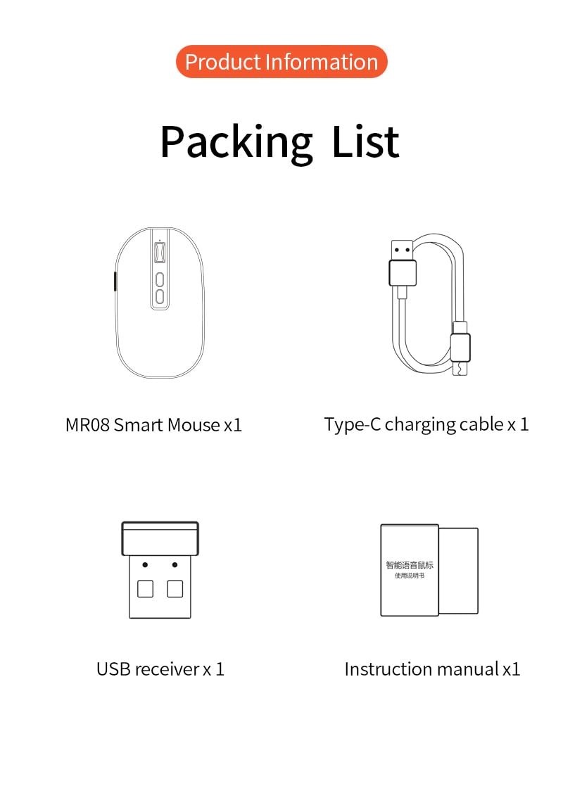 Smart Voice Typing Wireless Bluetooth Mute Mouse
