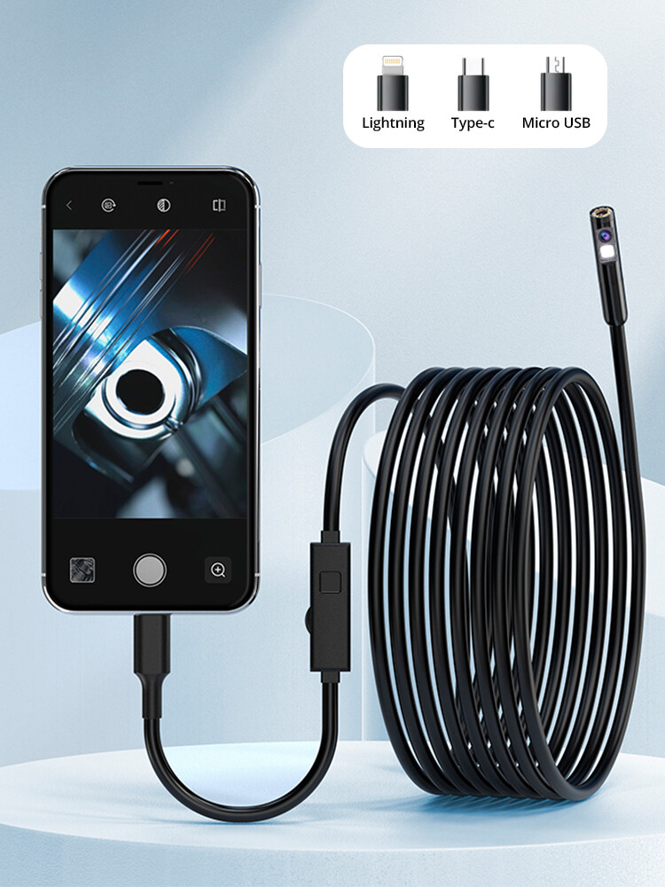 10M/32.8ft Endoscope Borescope Snake Inspection Camera for Android iPhone IOS US