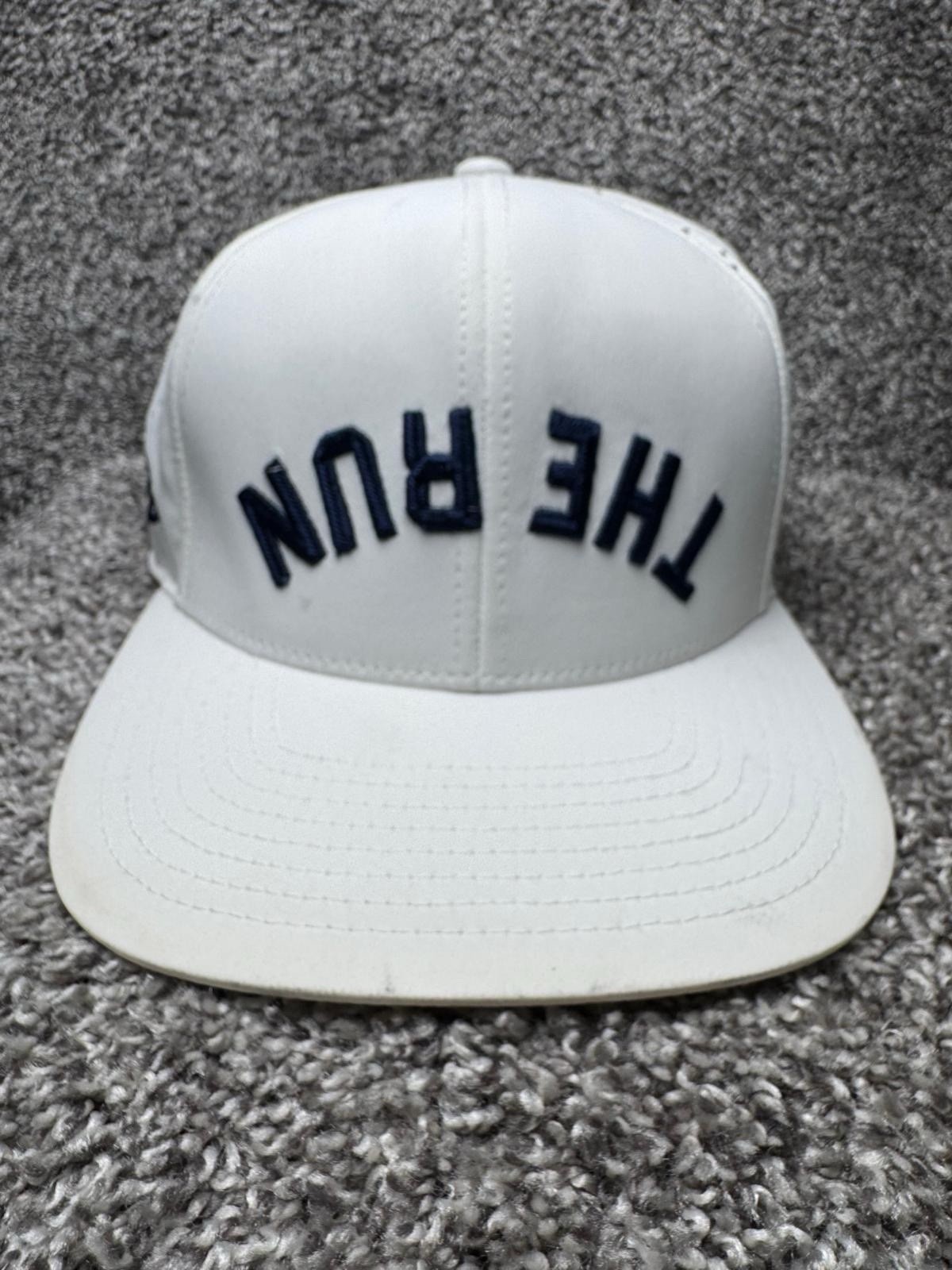 G/Fore Hat Cap Snapback One Size White Golf Hat Adjustable THE RUN Reversed