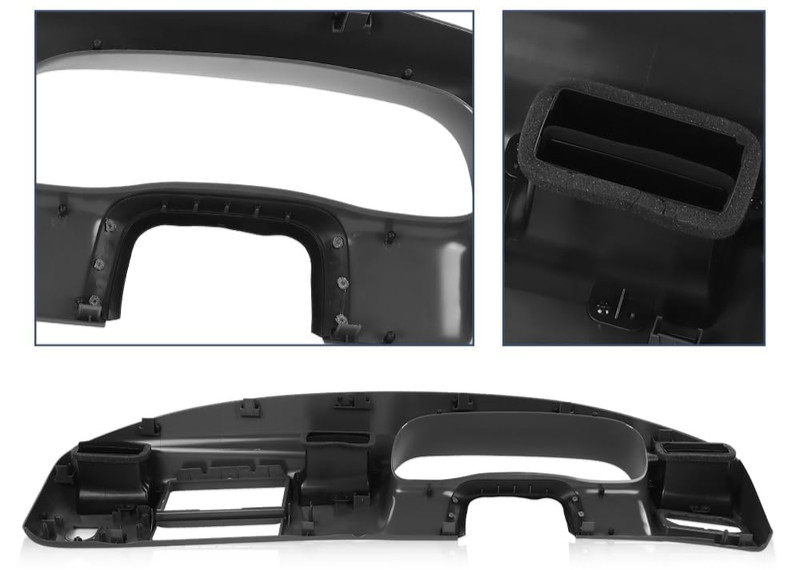 Dash Bezel Radio Cluster Panel Dark Gray for Ford F250 F350 Super Duty 1999-2004