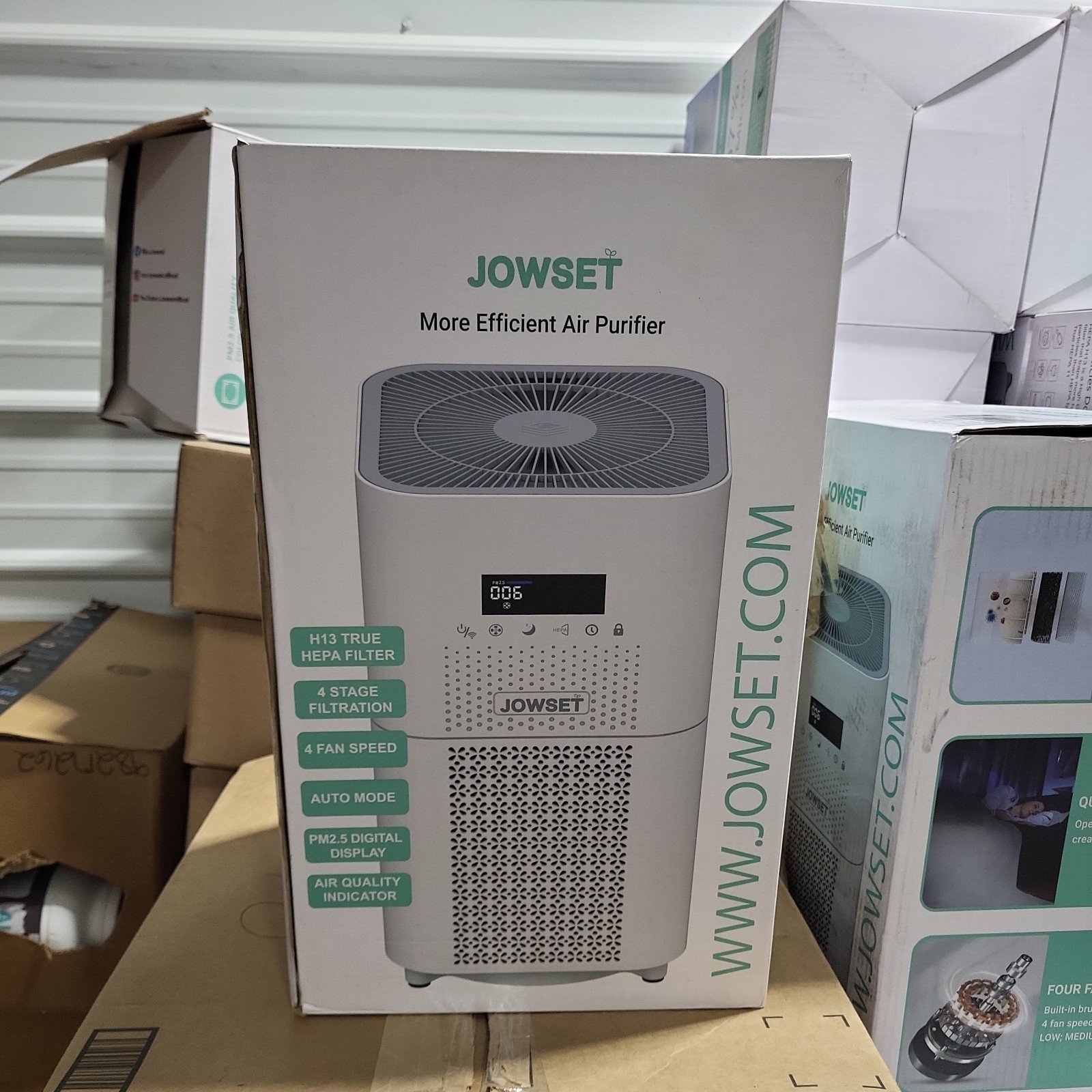 JOWSET Air Purifier for Up to 3000 Sqft, H13 True HEPA Filter 24dB Sleep Mode