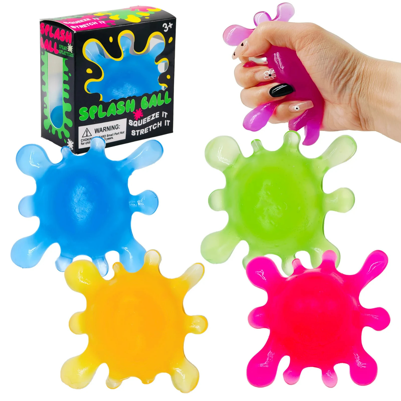 NeeDoh Splash Squishy Stress Ball – Slow Rebound Maltose Fidget Toy