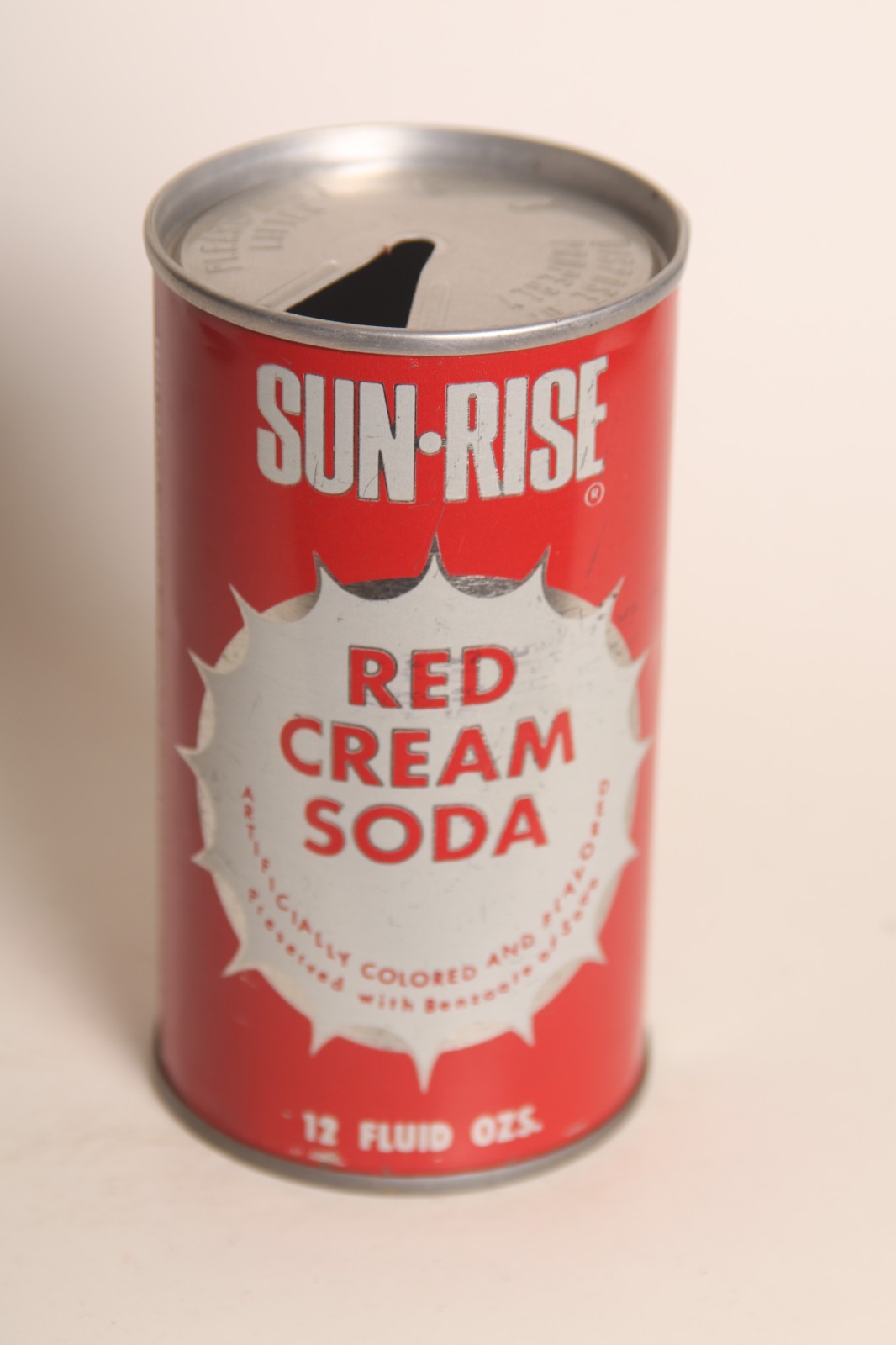 Sun-Rise Red Cream soda can - 12oz