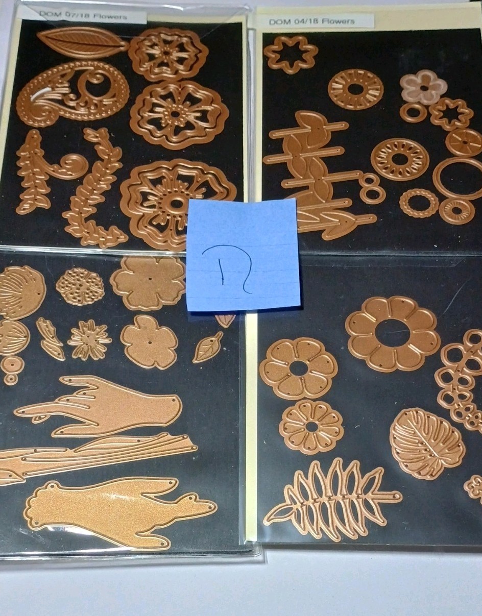 Set of 4 Ornat Cut and Emboss Dies for Paper Progects and  Scrapbooking (N)