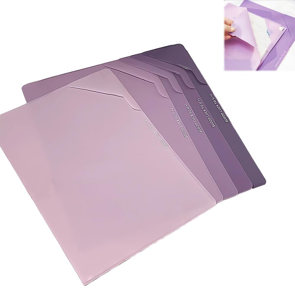 Plastic Folders Sleeves,Gradient Colors Project Pockets Plastic Sleeves,Docum...