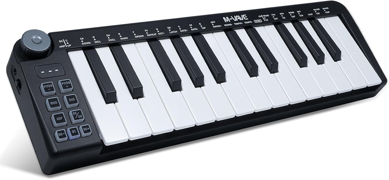 M-VAVE SMK-25 Mini Wireless Bluetooth MIDI Keyboard Controller