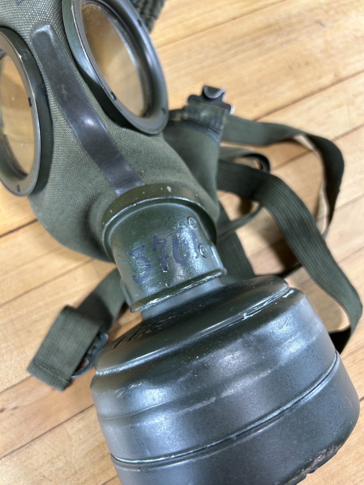 Original WWII German Gas Mask With Canister Can World War 2 Estate Find Surplus