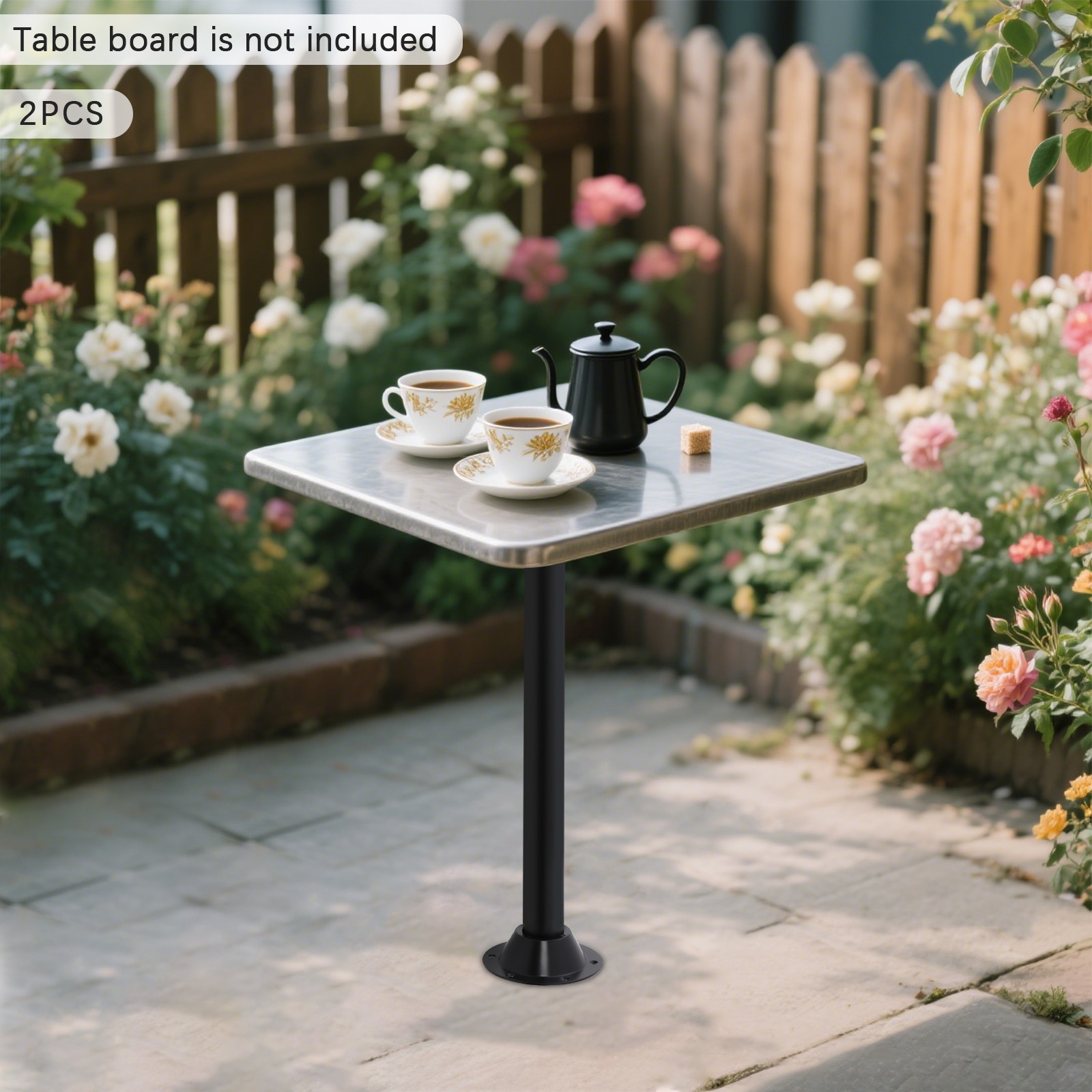2* Compact RV Table Leg Table Leg W/ Pre-drilled Mounting Base Camper Table Leg