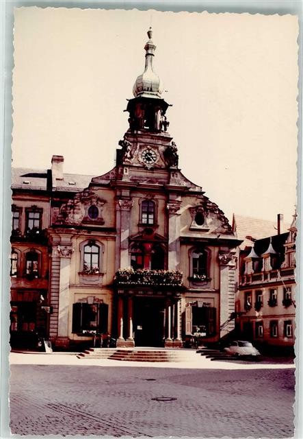 39718622 - 8650 Kulmbach Historic Town Hall Photo Original from Archive of a