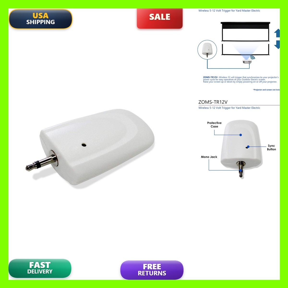 Elite Screens Wireless 5-12 Volt Trigger For Yard Master Electric Outdoor