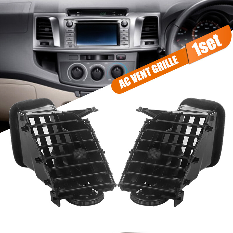 BLACK RH+LH A/C AIR VENT CENTER GRILLE For Toyota Hilux Vigo 05-14 Fortuner SUV
