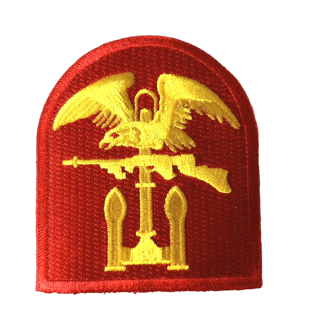 New Vintage WWII U.S. NAVY AMPHIBIOUS COMMAND Red Embroidered Sew-On Patch