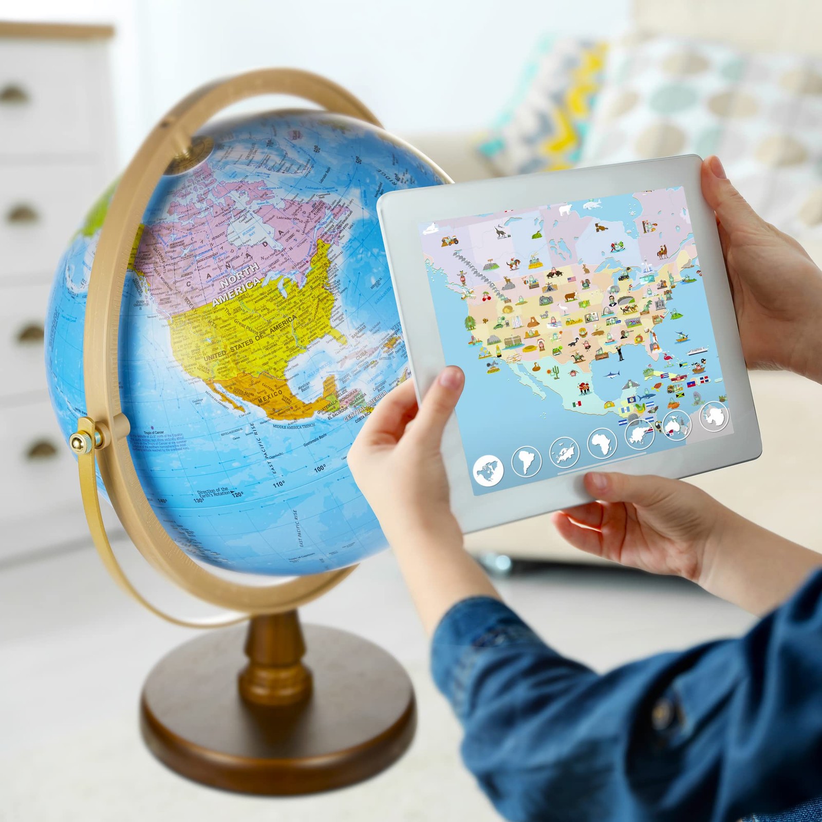 SJSMARTGLOBE with Interactive APP & LED Illuminated Constellations at Night, ...