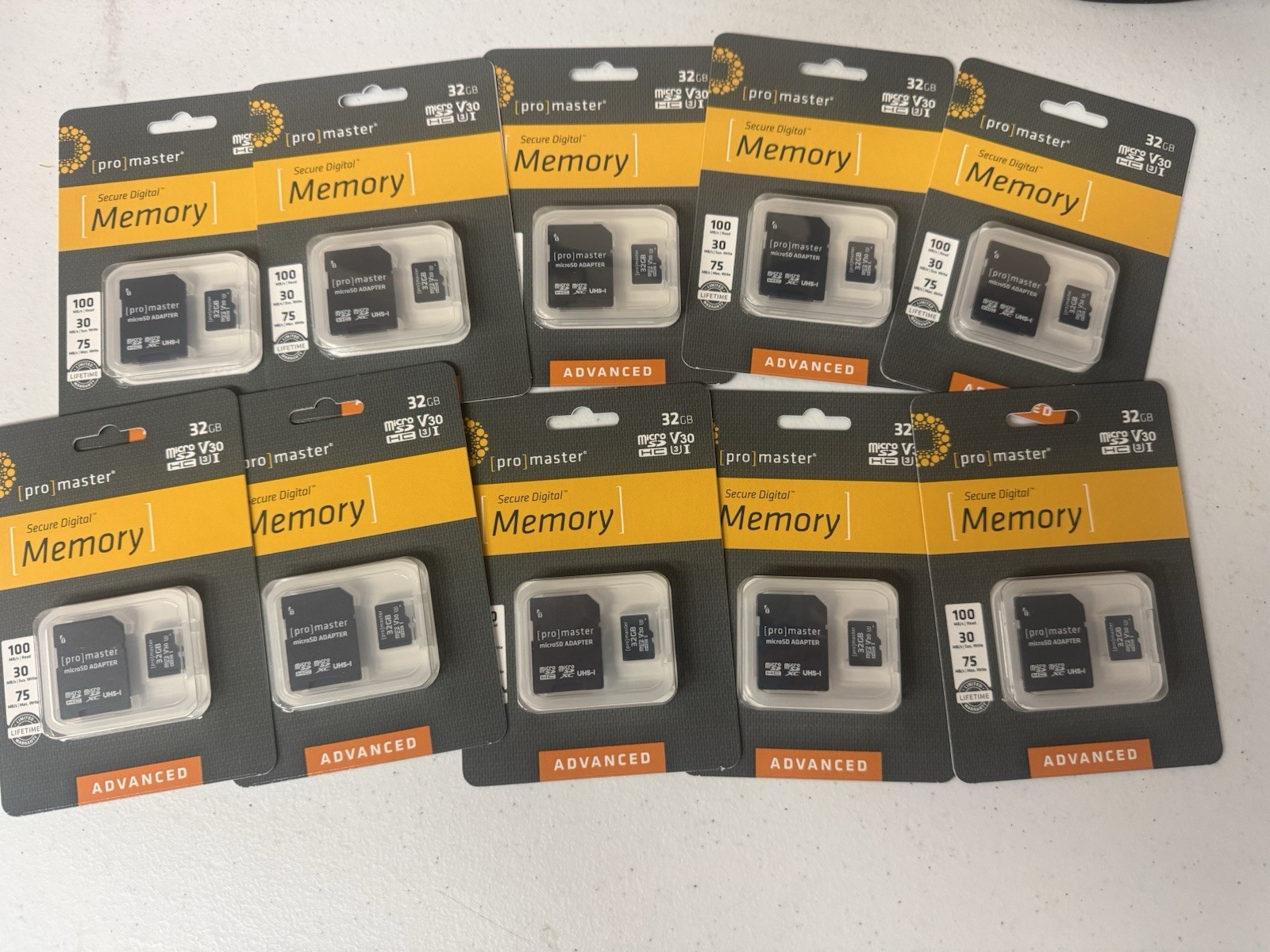 Promaster 32GB SD micro SD memory Card + MicroSD adapter 10 Pack