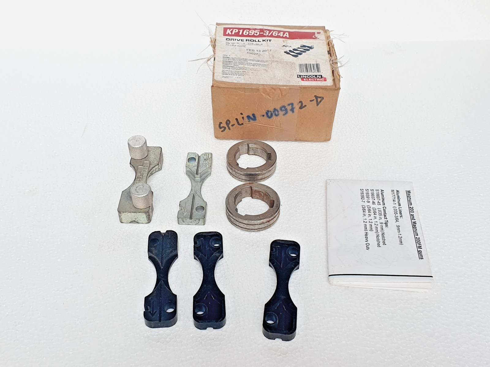 LINCOLN ELECTRIC KP1695-3/64A Drive Roll Kit 3/64, 1.2mm Aluminum Wire