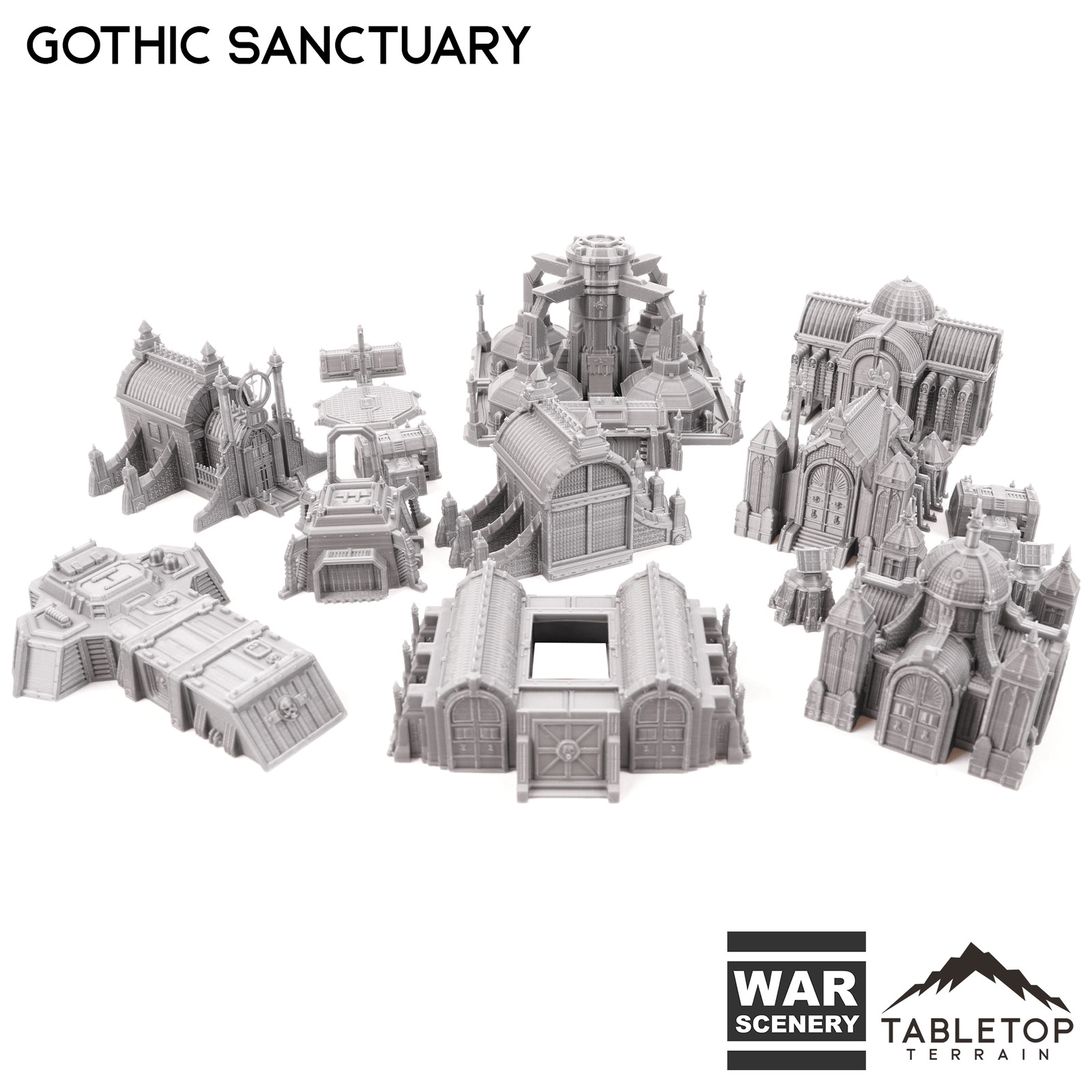 Gothic Sanctuary 8mm Small Scale Terrain Pack - 6mm Tabletop Wargaming