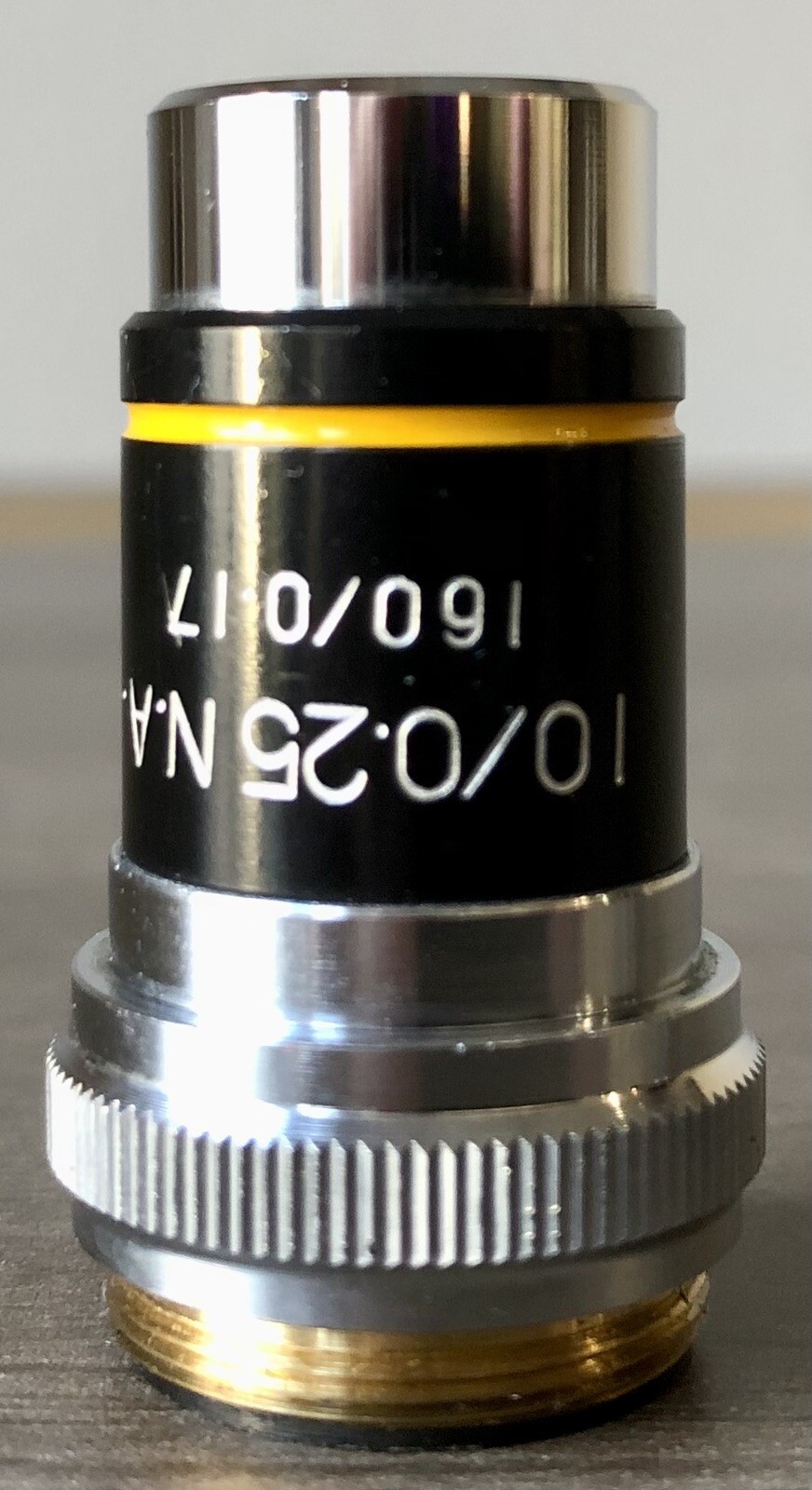 10x Unbranded Microscope Objective - Clean & Clear - 10/0.25 N.A. - 160/0.17