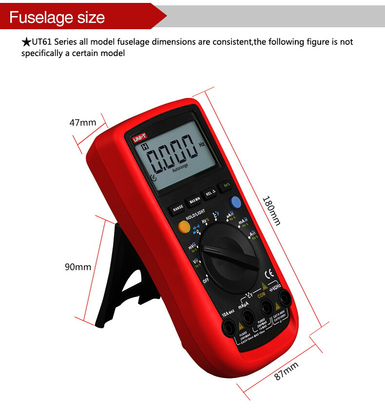 UT61E Digital Multimeter Meter True RMS 1000V AC DC Multimeter Voltage Tester