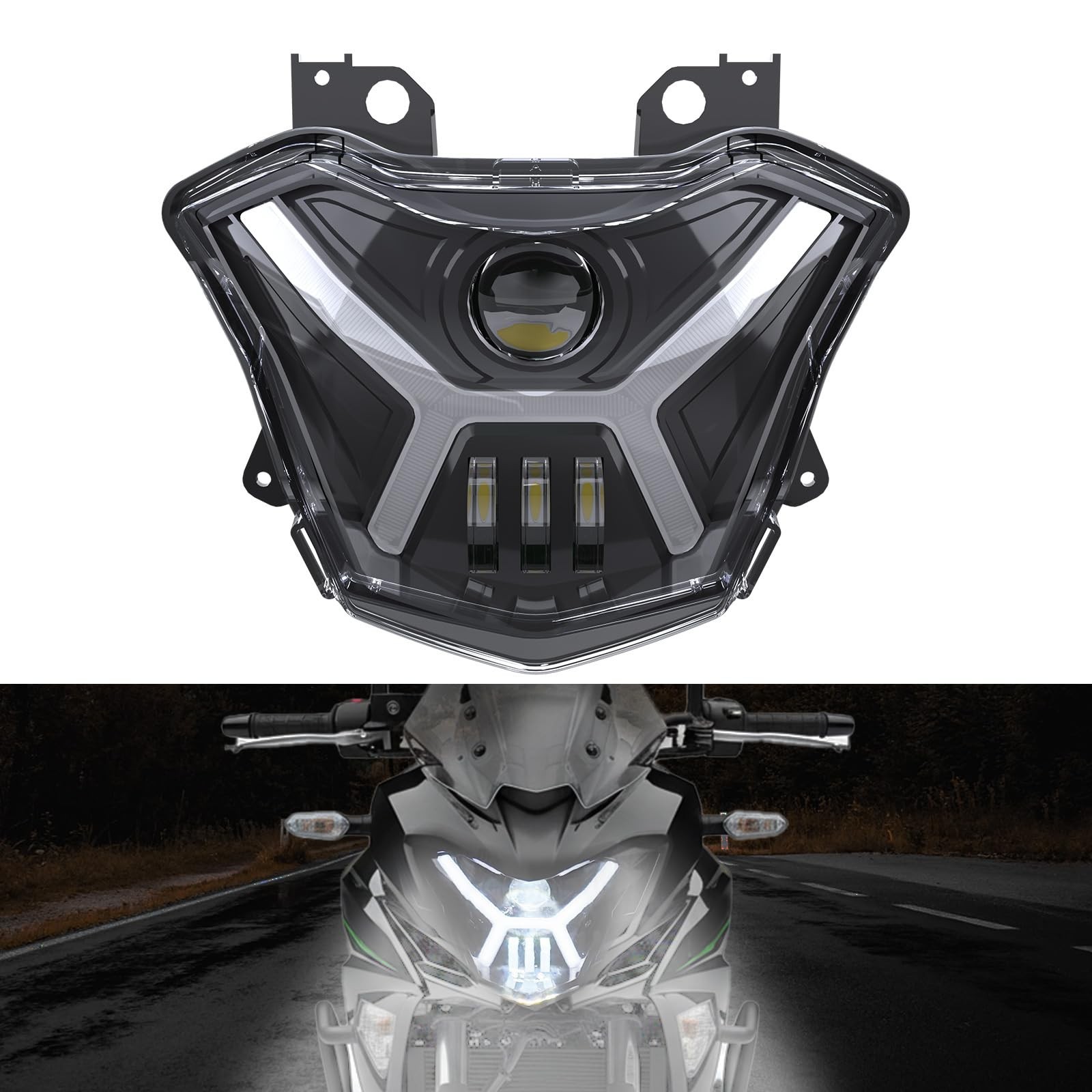 Projector LED Headlights for Versys X300, LED Front Lights Headlamp with High...