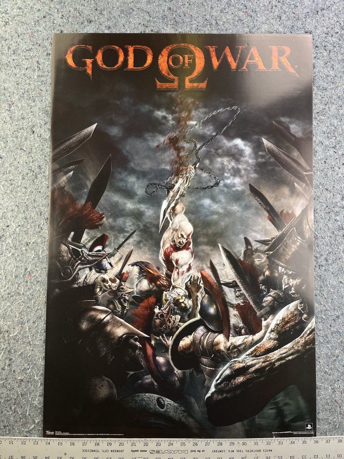 God of War Epic Battle Poster PlayStation Sony Licensed 22.5x34 Video Game