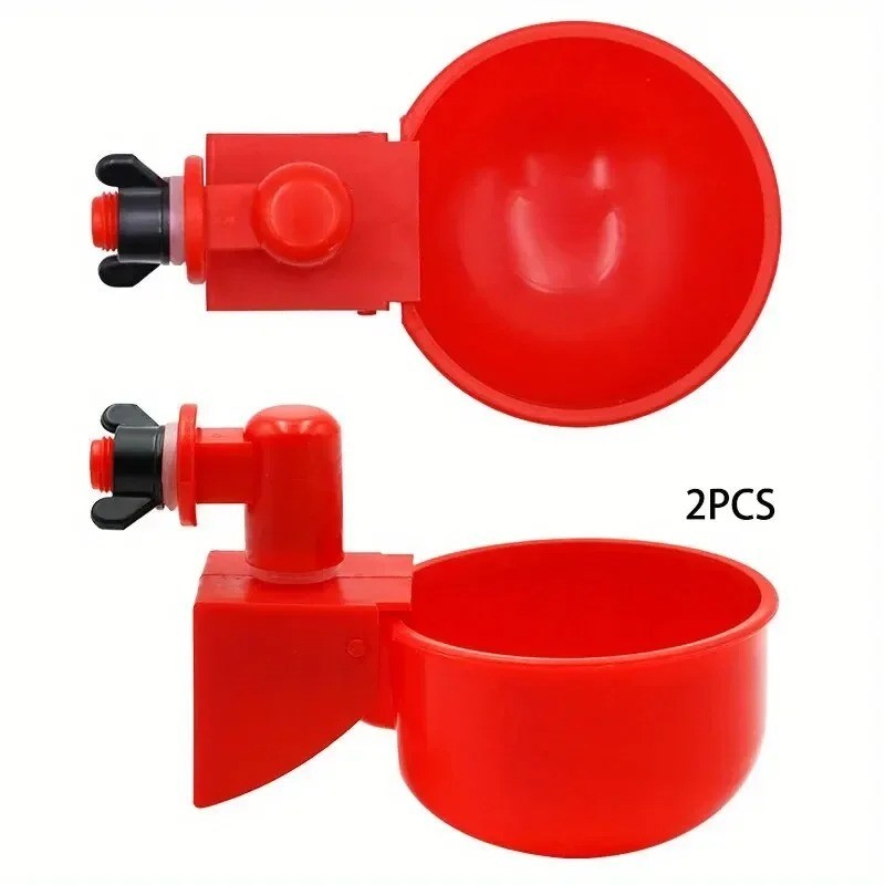 10 Automatic Chicken Water Cup Waterer Poultry Drinking Bowl Feeder Drinker Tool