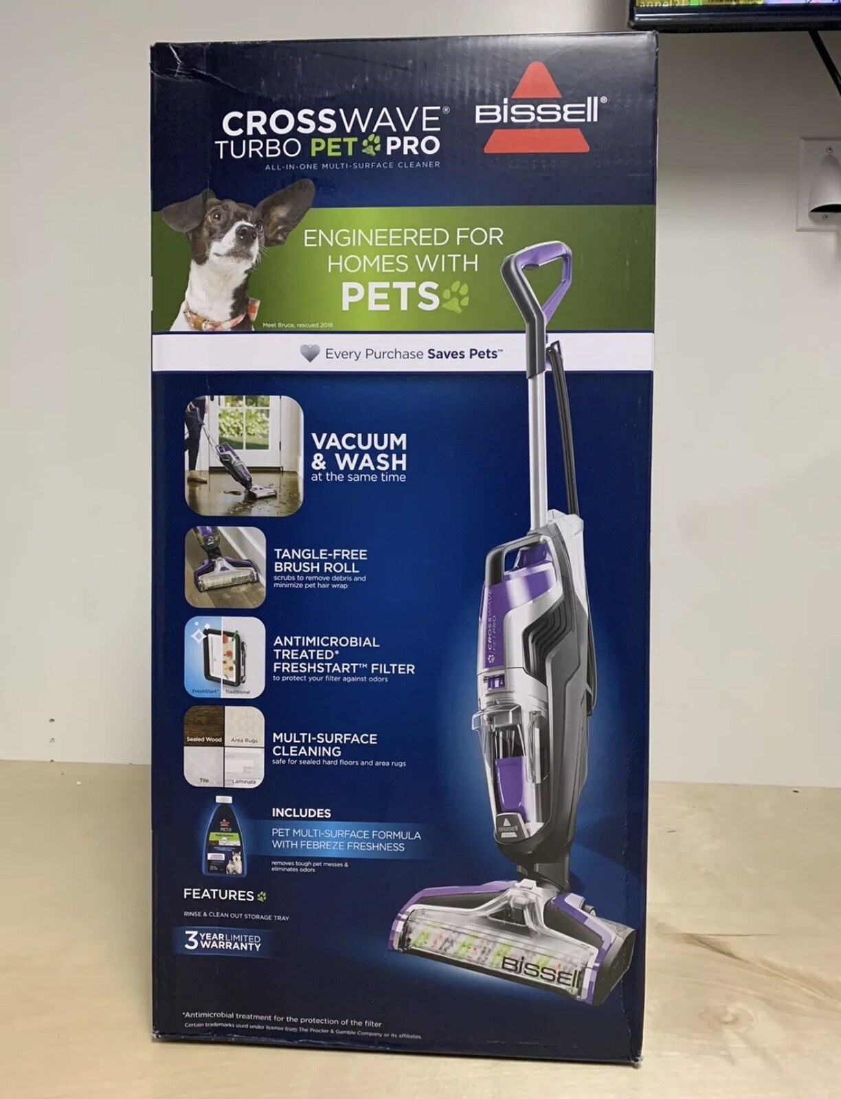 Bissell 2306 CrossWave Pet Pro Wet-Dry Vacuum Cleaner - Purple