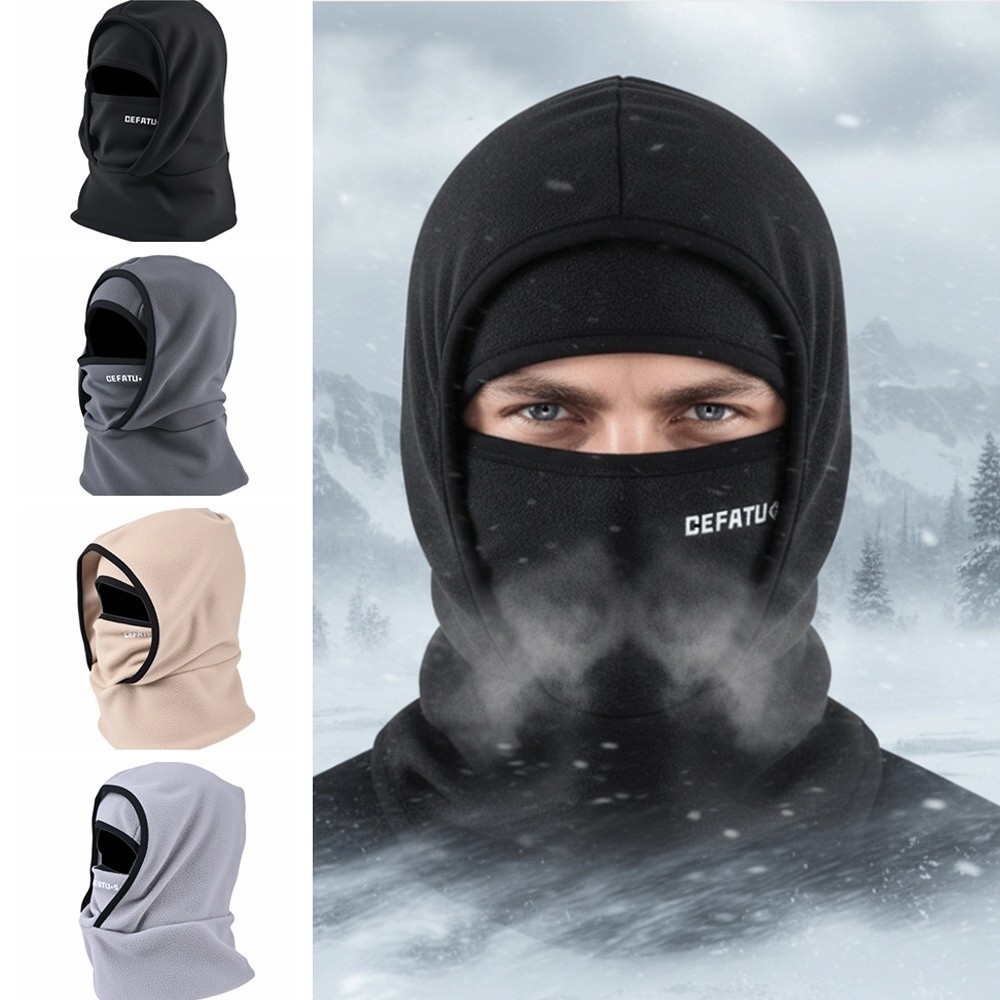 Winter Balaclava Cycling Cap Thermal Hat Windproof Warm Hood And Hat Cold-proof