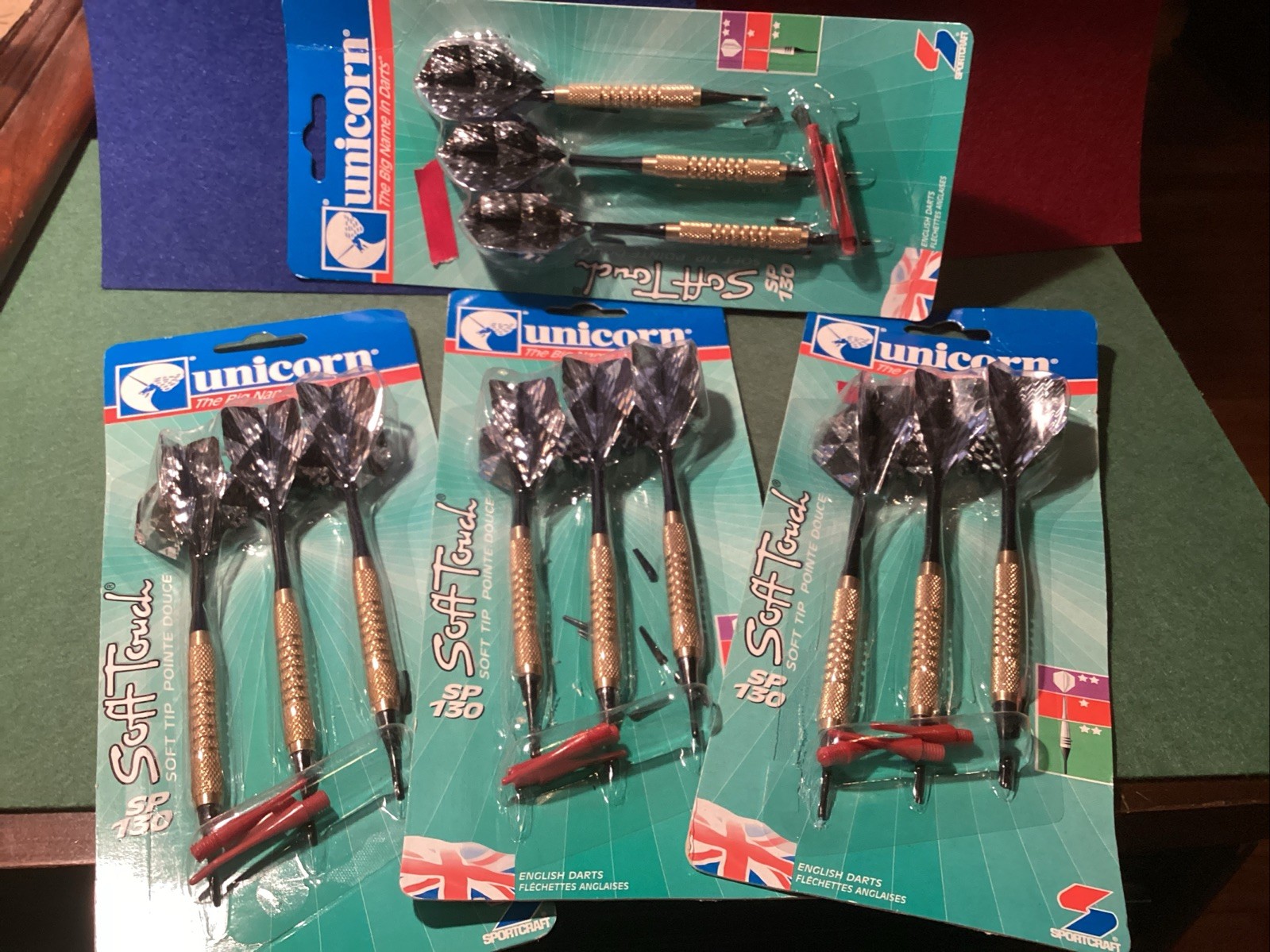 Soft Tip Dart Lot,Unicorn Brand,”The Big Name In Darts”new Un Opened,4 Packs