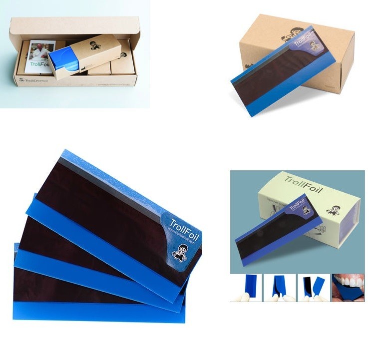 TrollFoil Articulating Foil,  3" x 0.75" 8-Micron 500/Bx