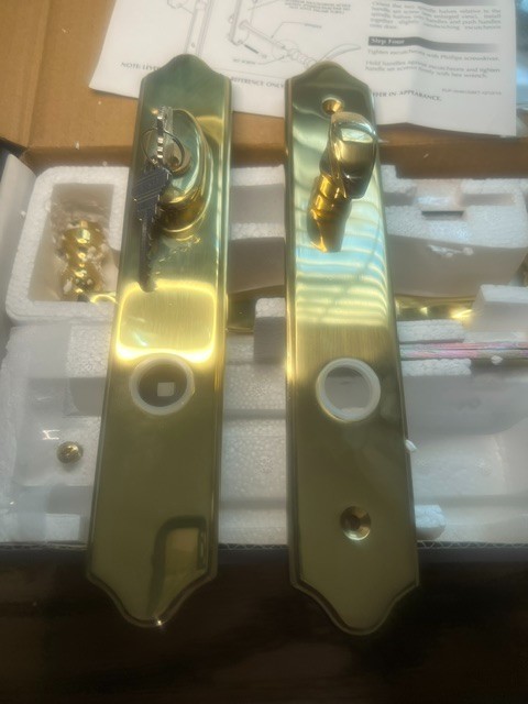 Ashland Hardware W5209T-K)28 Keyed Swing Trim Polished Brass