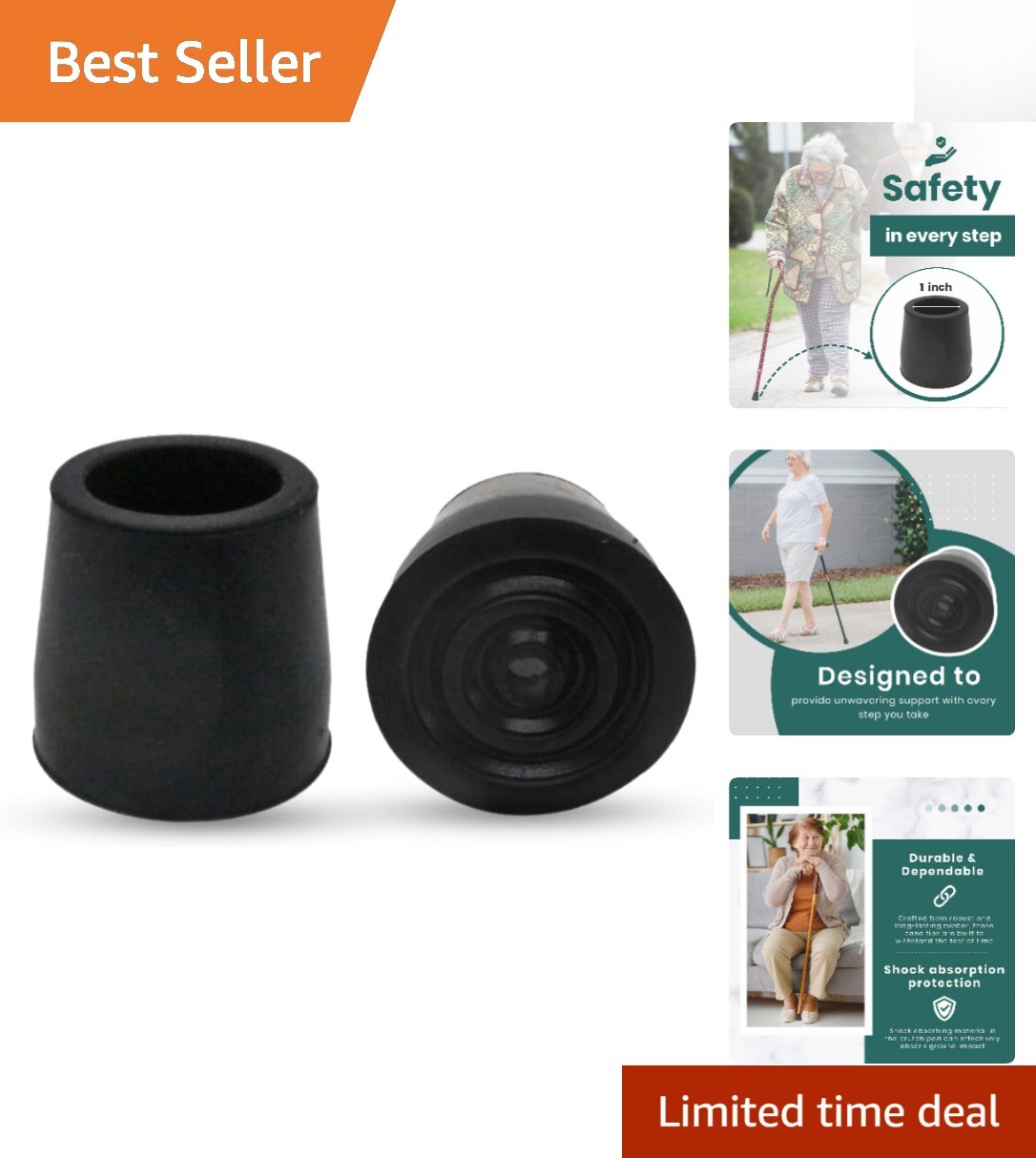 Comfortable & Durable Cane Tips - 1
