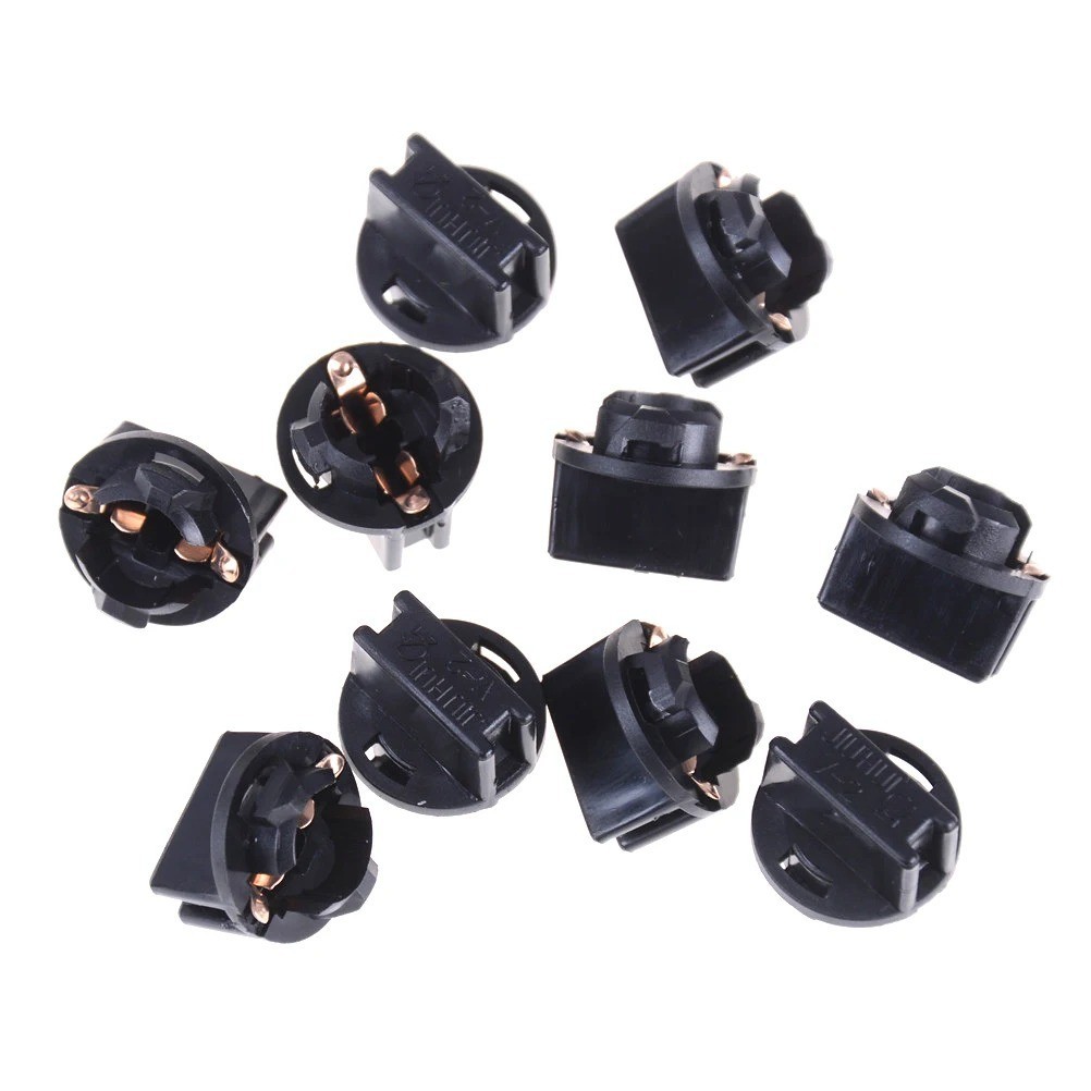10x T10 PC194 LED Bulb Instrument Panel Cluster Dash Lights Twist Lock Sockets