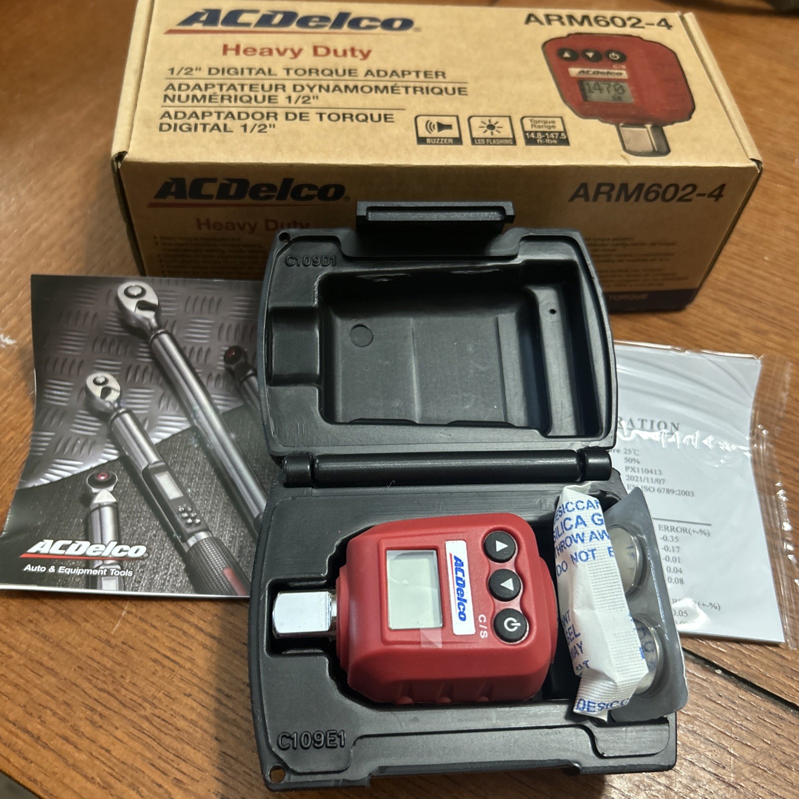 ACDelco ARM602-4 Heavy Duty 1/2" (14.8-147.5ft-lbs.) Digital Torque Adapter NEW