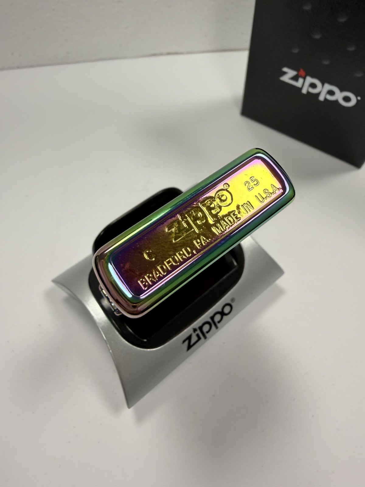 GENUINE Zippo SPECTRUM Lighter MOLTEN BUBBLES & FLAME Multi Colour NEW IN BOX