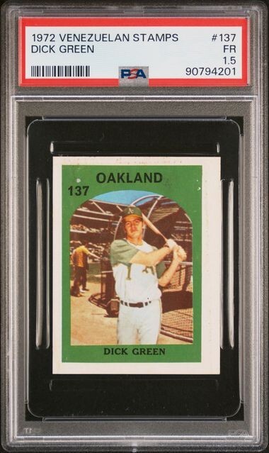 VENEZUELAN PSA 1.5 FR DICK GREEN 1972 VENEZUELA STAMPS #137 GRADED TPHLC-780-PTR
