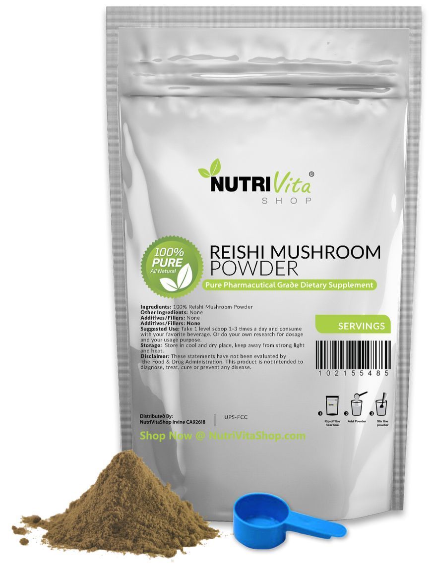 500g (1.1lb) 100% PURE REISHI MUSHROOM POWDER DETOX ORGANIC GROWN