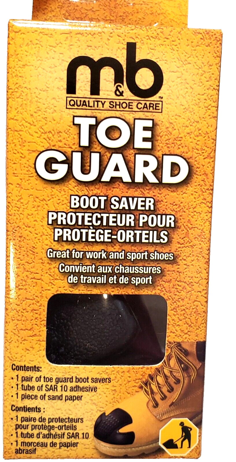 Moneysworth & Best Quality Shoe Toe Guard Boot Saver - Color Black Small 1 Pair