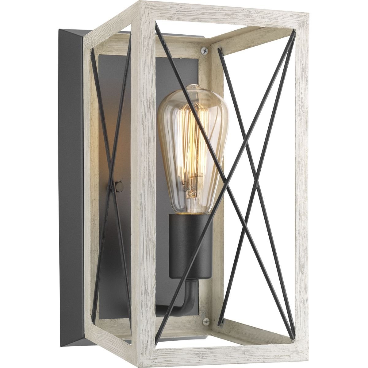 P710012-143 Briarwood Graphite One-Light Wall Sconce, , Black
