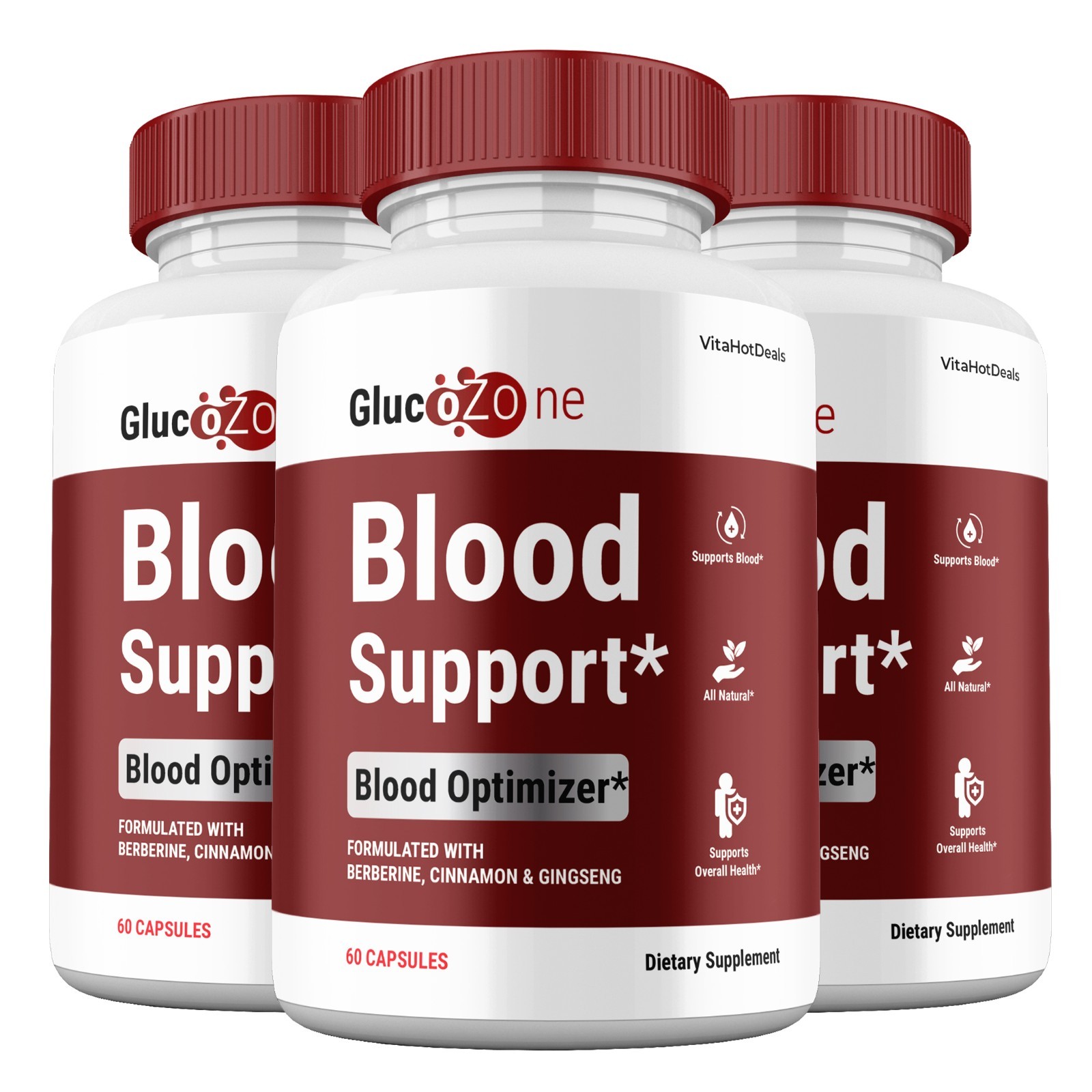 GlucoZone Capsules, All Natural Max Strength Glycogen, Gluco Zone (3 Pack)
