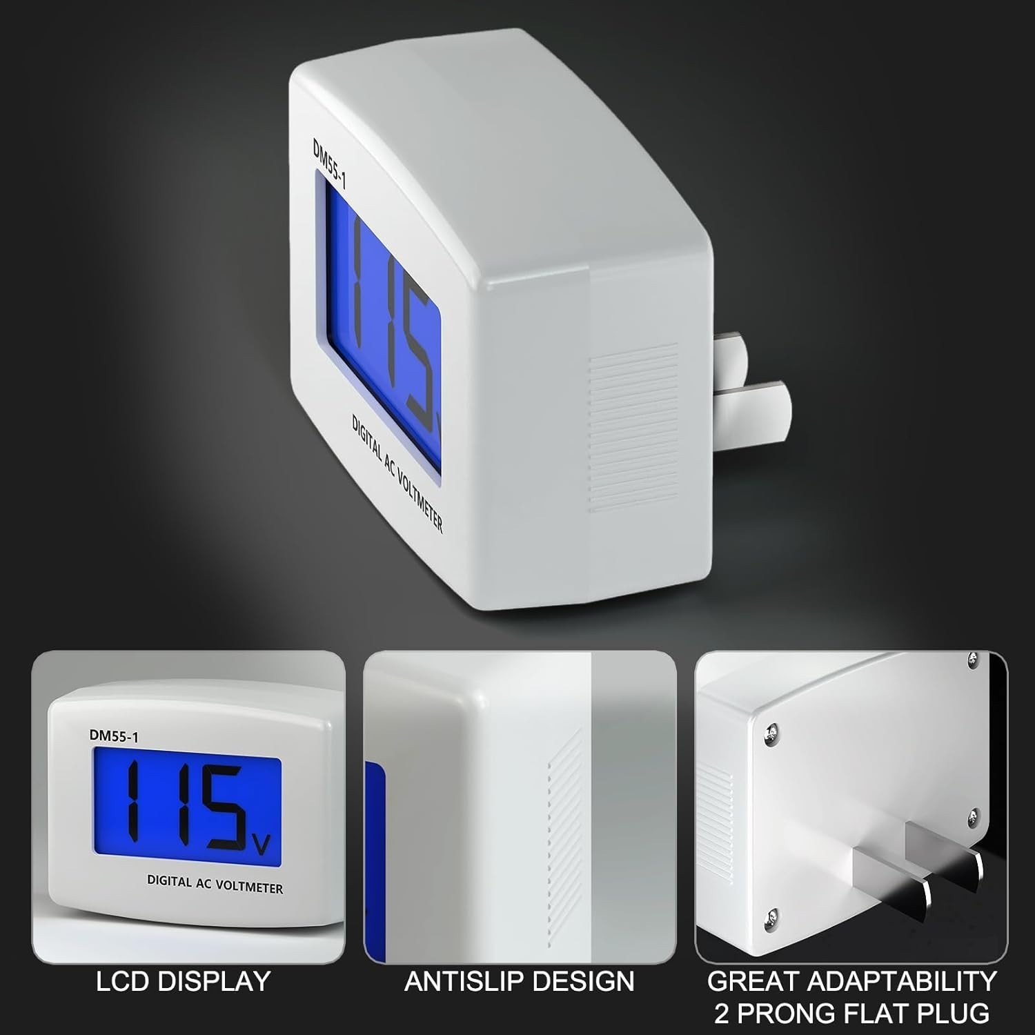 Professional Digital Voltage Meter for AC 80-300V with Potentiometer Adjustment