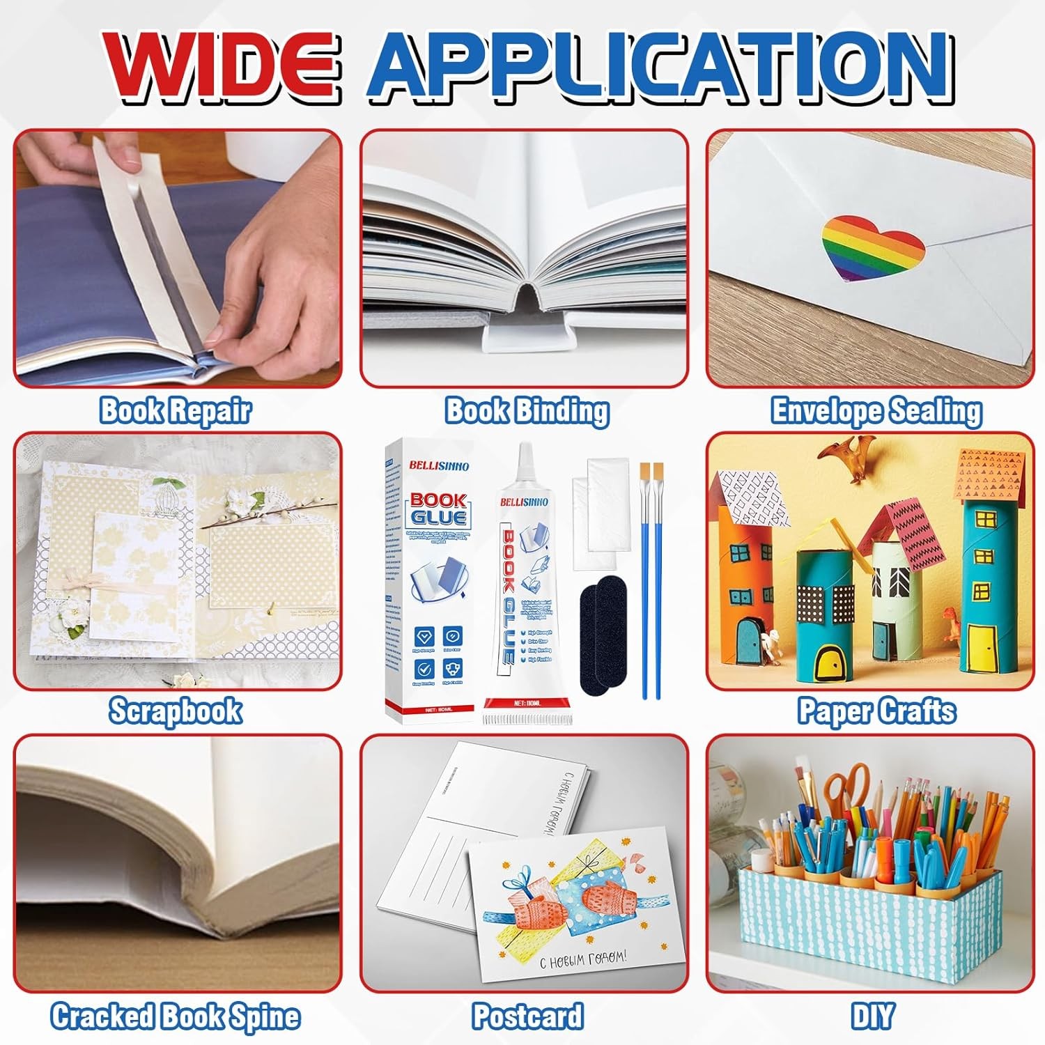 Book Glue, Clear Binding Multipurpose Adhesive for