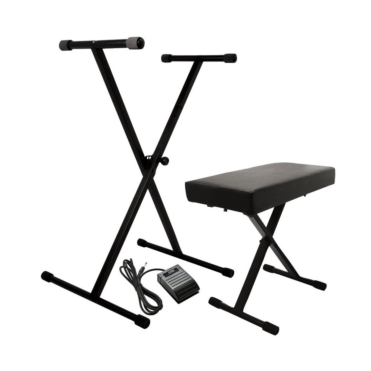 OnStage On-Stage KPK6520 Keyboard Stand/Bench Pack with KSP20 Sustain black
