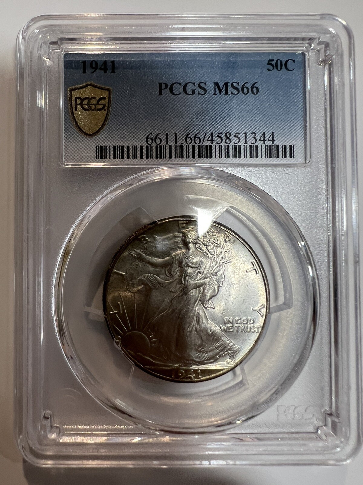 1941 Walking Liberty Silver Half Dollar MS66 PCGS Gem