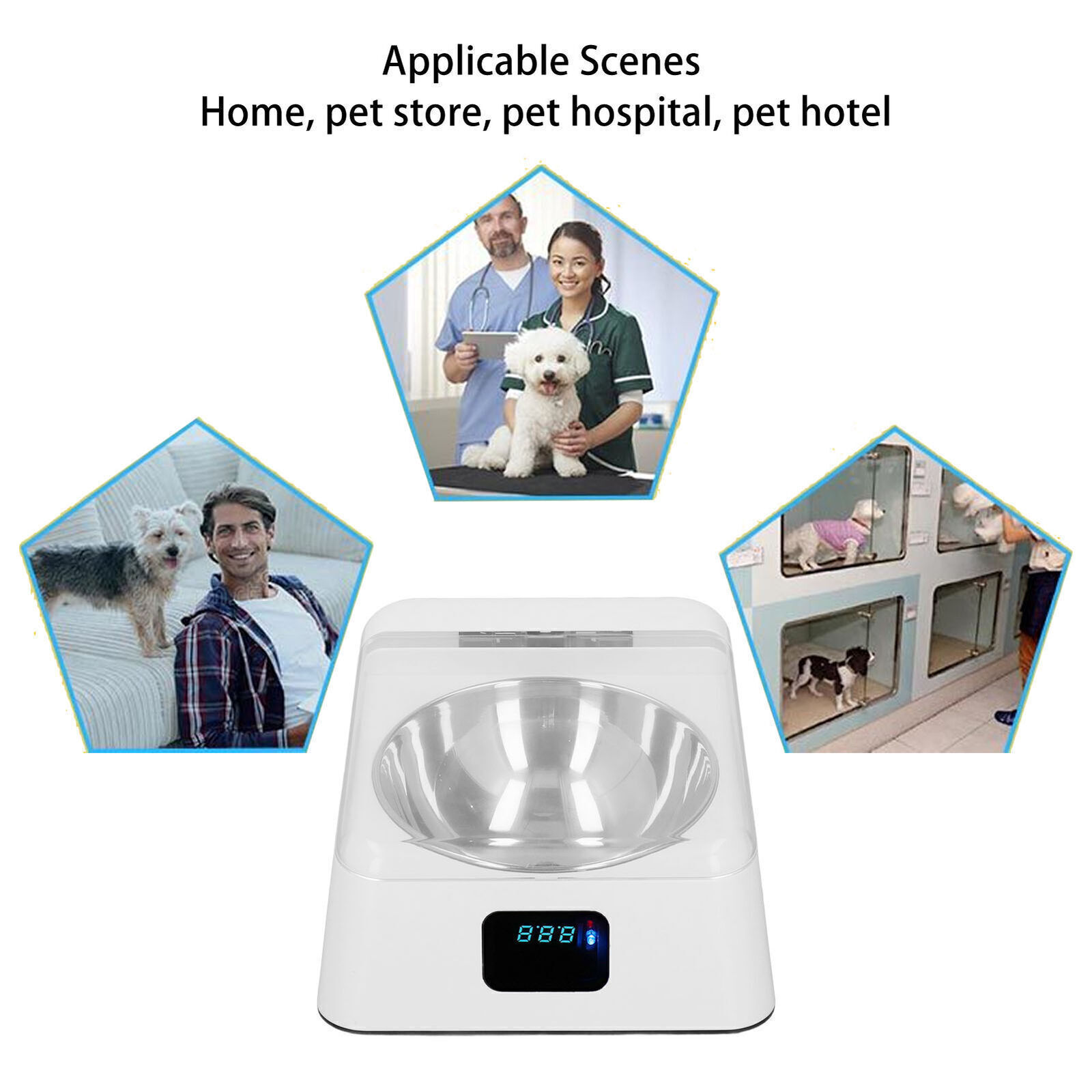 Pet Smart Feeder Induction Lid Opening Rechargeable Dog Cat Feeding Bowl