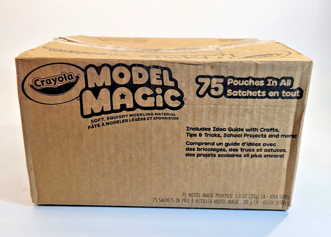 Crayola Model Magic White Modeling Clay 75 Pouches Bulk Box 1 oz Each