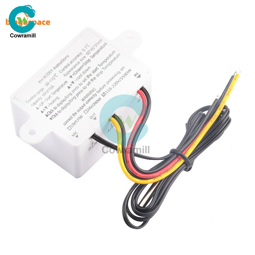 AC110-220V Digital Temperature Controller 10A Thermostat Control Switch Probe