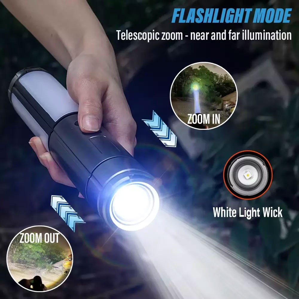 3000mAh Telescopic Folding Tent Light Tripod Camping