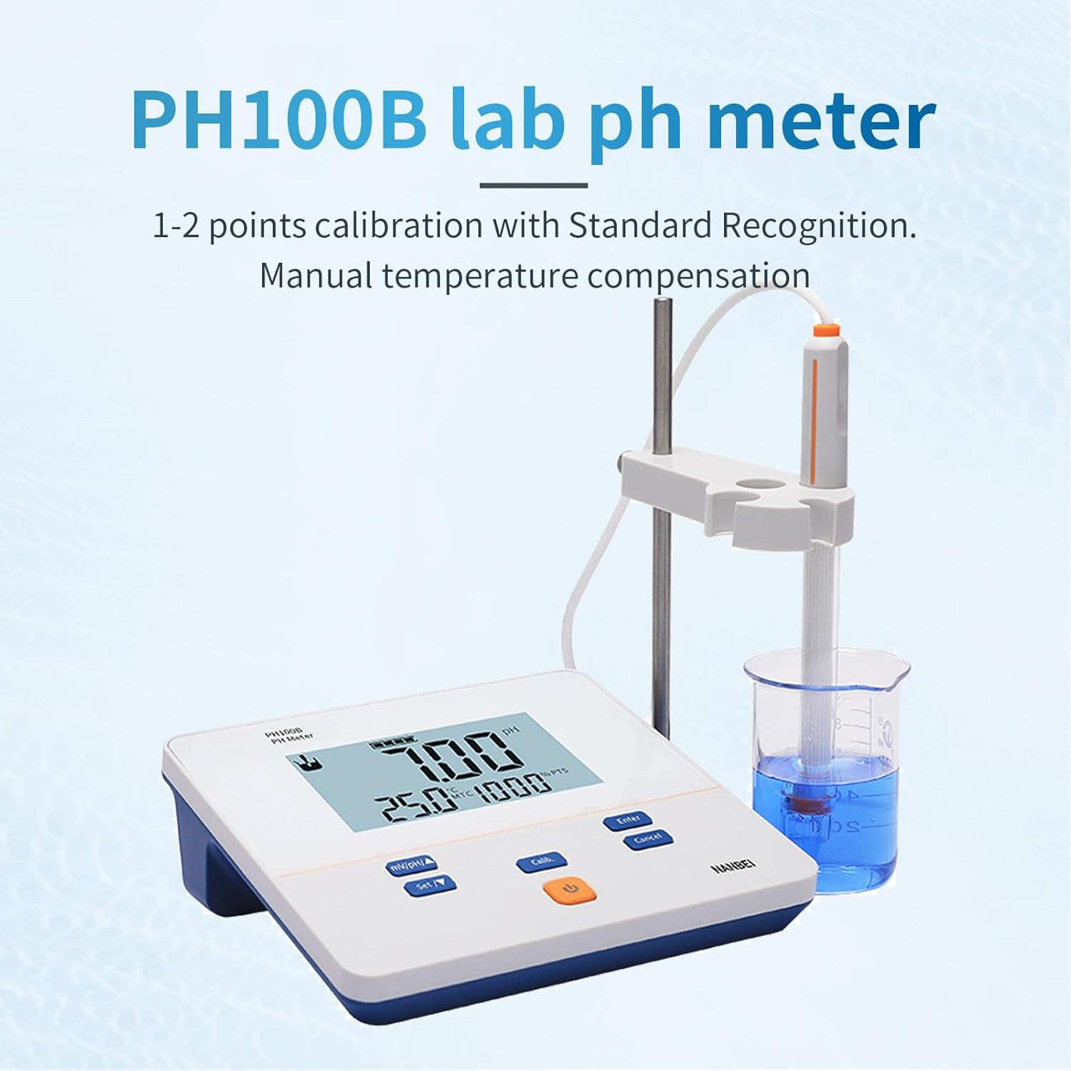 Instruments,Lab Benchtop Ph Meter Kit,1-2Points Auto Calibration,0.01 Ph Accurac