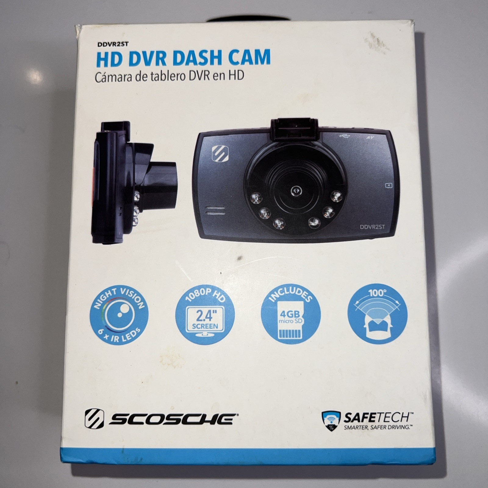 Brand New SCOSCHE  HD DVR dash camera DDVR2ST NEW OPENED BOX B5