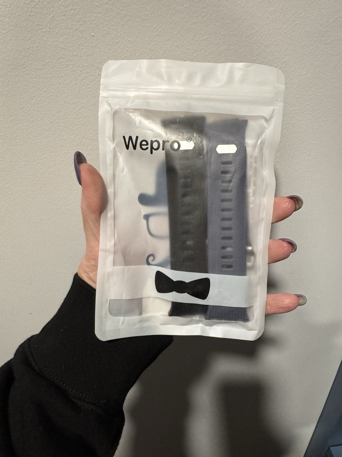 Wepro New 2-pack Replacement Fitbit Wristbands Navy Blue and Blue Gray